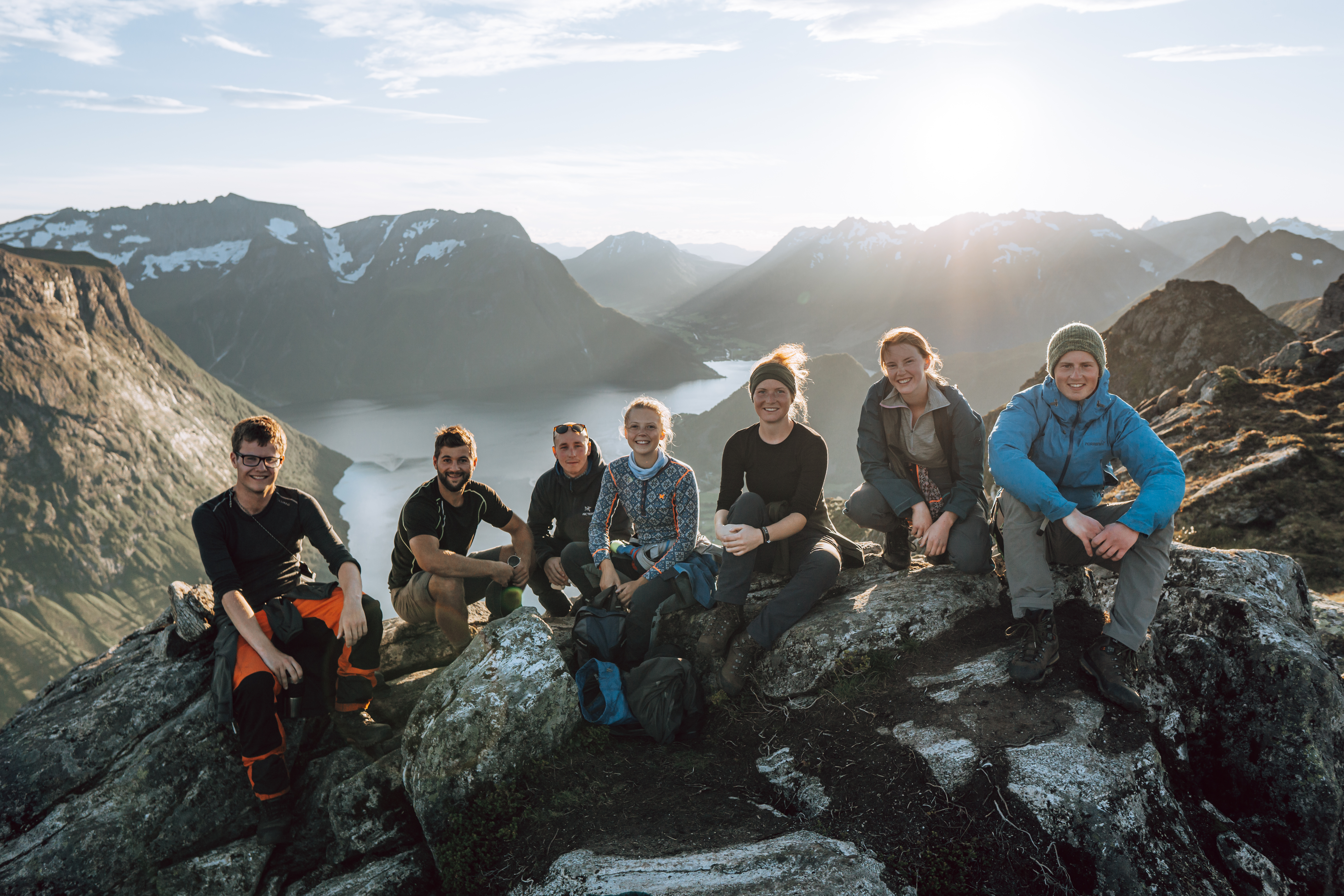 Studenter på fjelltur på Sunnmøre
