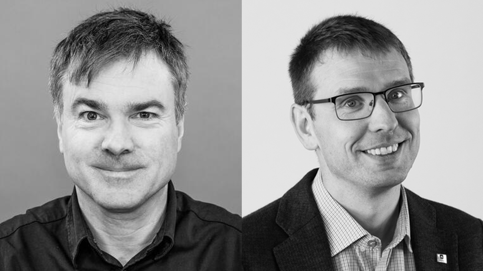 Forskingssjef Geir Tangen og prorektor Eirik Søvik.