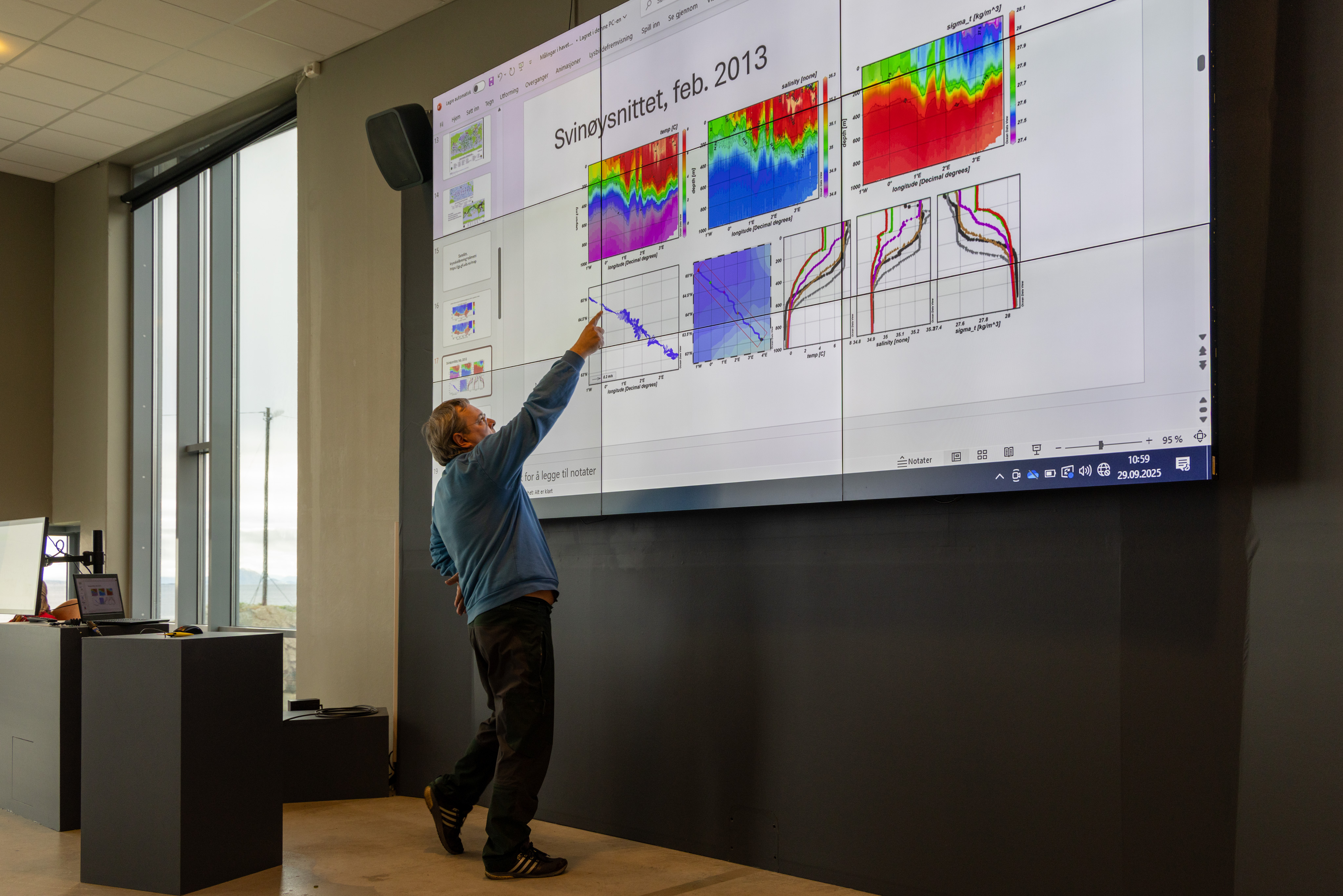 Masterstudenter i Volda lager film for Runde Forsking