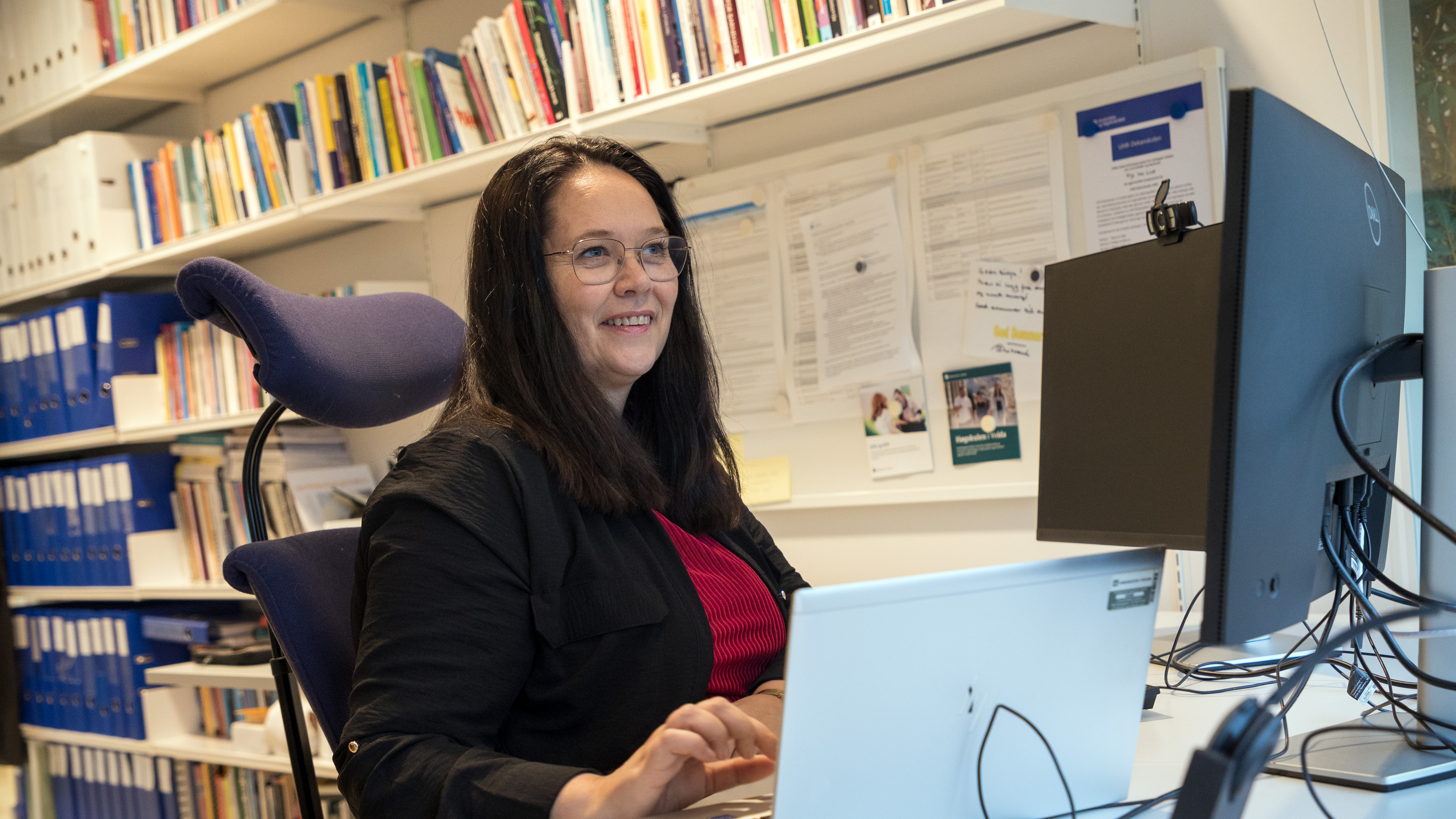 Silje Ims Lied p&aring; kontoret sitt.