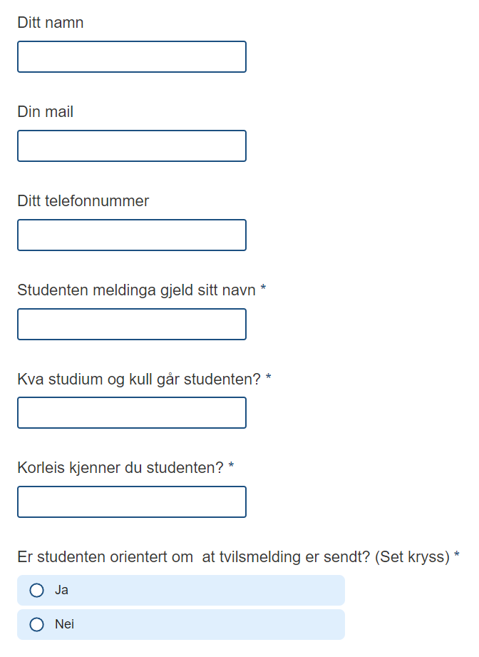 Slik ser skjemaet ut