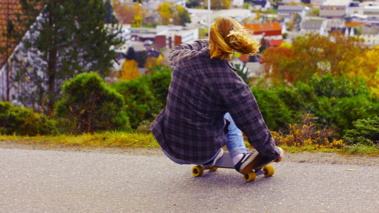 Magnus Mongstad på skateboard Magnus Mongstad på skateboard