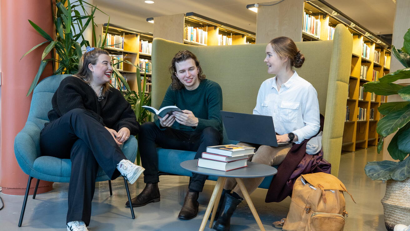 Biblioteket - studentar