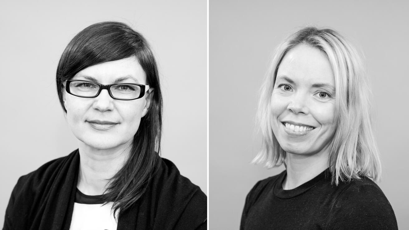Synnøve Amdam og Synnøve H. Moltudal frå Høgskulen i Volda.