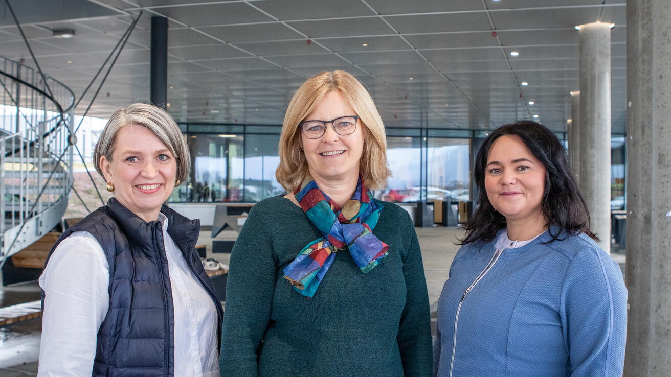 Kari Eldby Rygg, Liv Ingrid Aske Håberg og Beate Farstad forskar på studentar med funksjonsnedsettingar og UH-sektoren