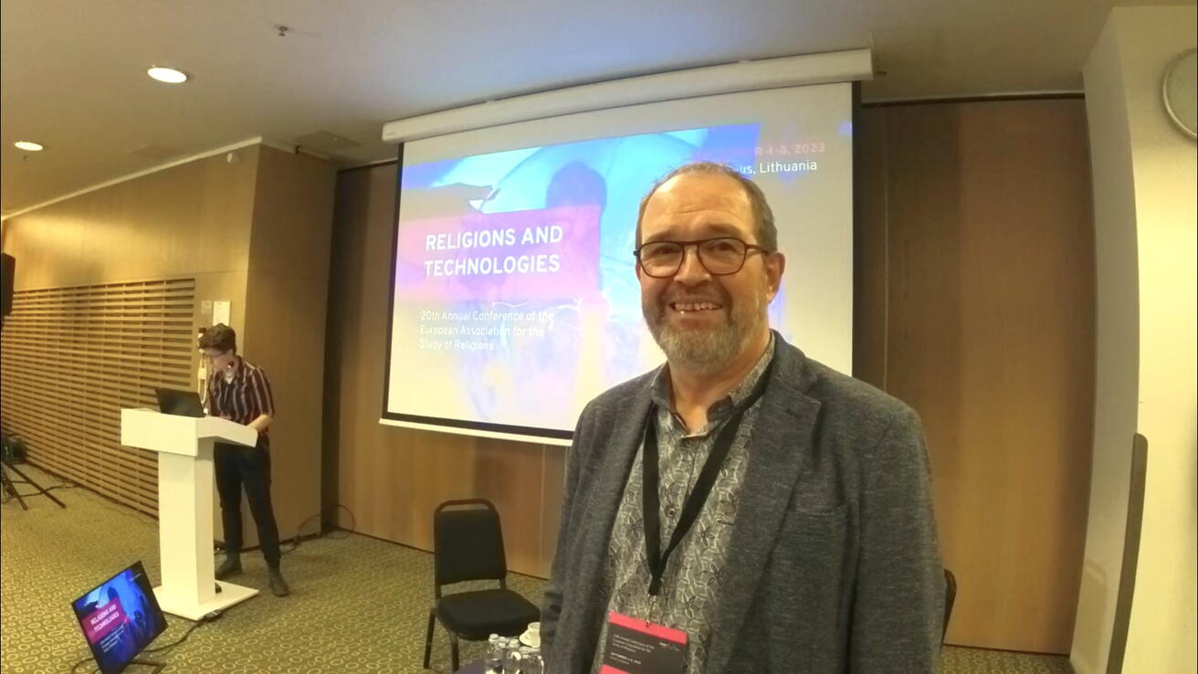 Førsteamanuensis ved Høgskulen i Volda, Ralph Meier, under konferanse i Vilnius.