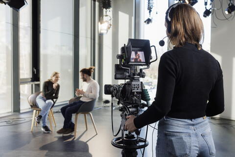 media students in action