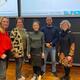 Deltakarar på fagdag. Frå venstre: Hanne Glemmestad (førelesar), Mette-Lin Stokke Øyre (NAV Ørsta/Volda), Yuliya Aam (sosionomstudent), Jahn Christer Humberset Nærbøvik (Furene A/S), Gerd Skjong (arrangør). Foto: Lene Hovde/HVO.