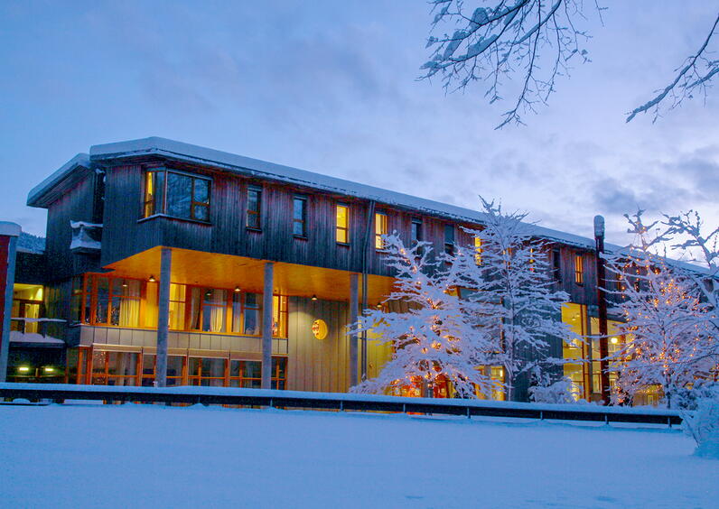 Berte Kanutte huset vinter 2016