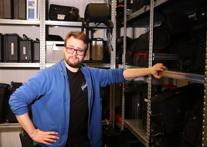 Medieproduksjonsstudent Andreas