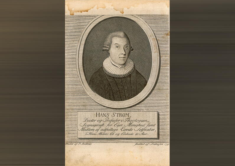 Hans Strøm. Koparstikk.