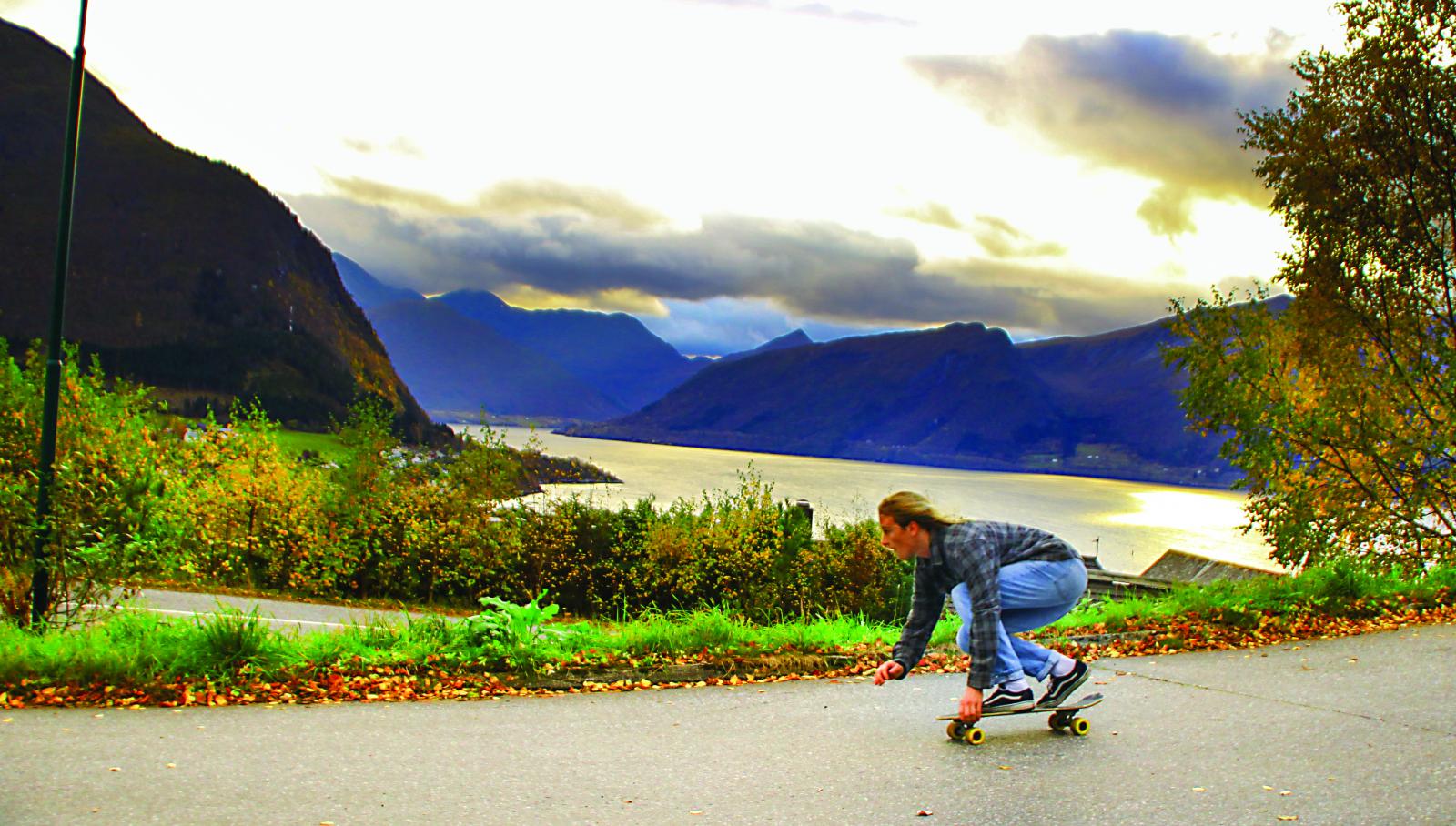 Magnus Mongstad på skateboard Magnus Mongstad på skateboard